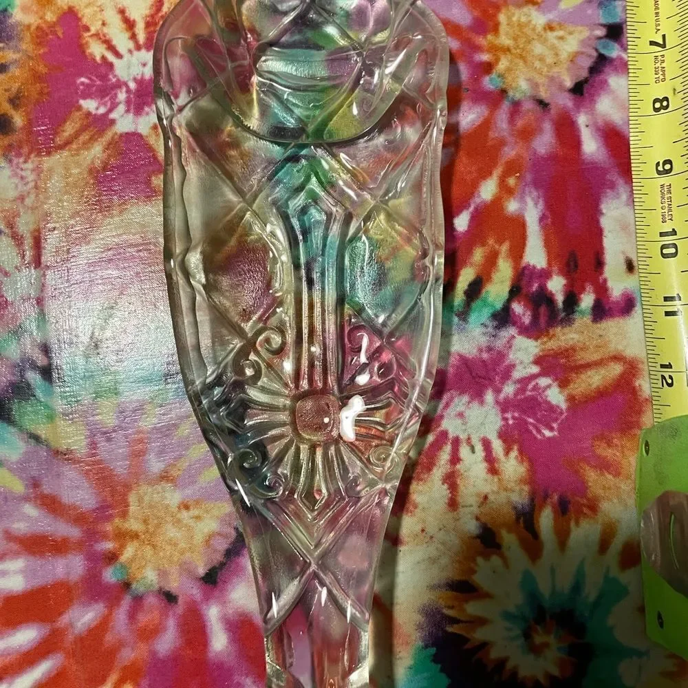 Glass bottle spoon rest-server made of up-cycled bottles